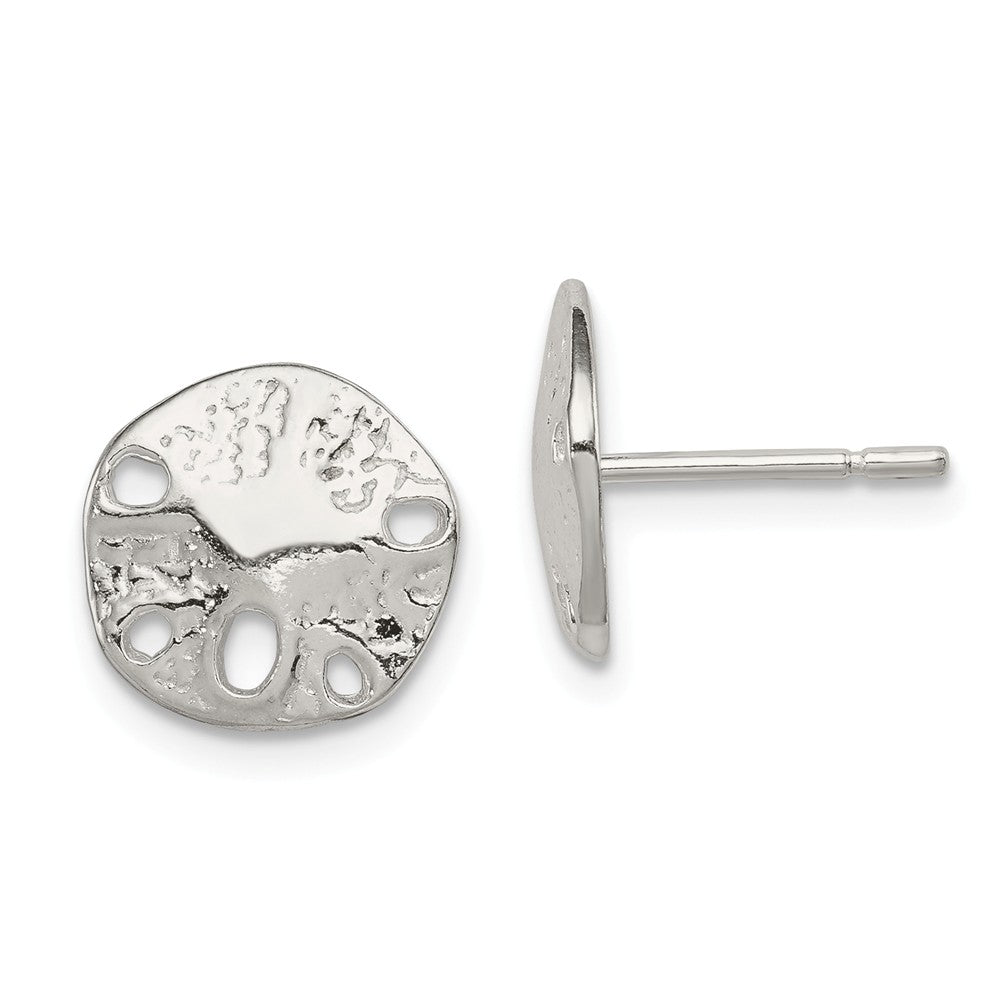 Stella Silver 925 Sterling Silver Sand dollar Mini Earrings, 10mm x 10mm