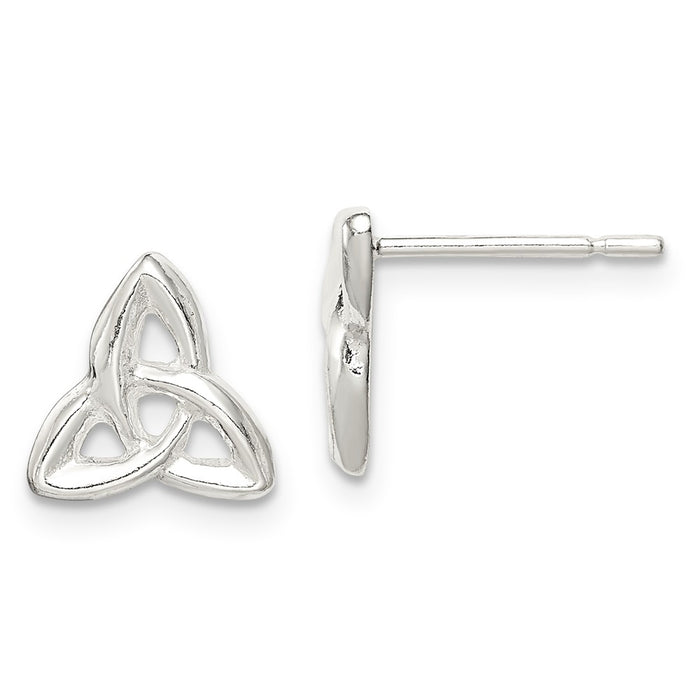 Stella Silver 925 Sterling Silver Symbol Post Earrings, 9mm x 10mm