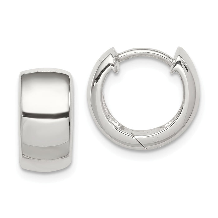 Stella Silver 925 Sterling Silver Hoop Earrings, 11mm x 7mm