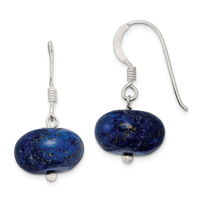 Stella Silver 925 Sterling Silver Blue Aventine Earrings, 29mm x 14mm