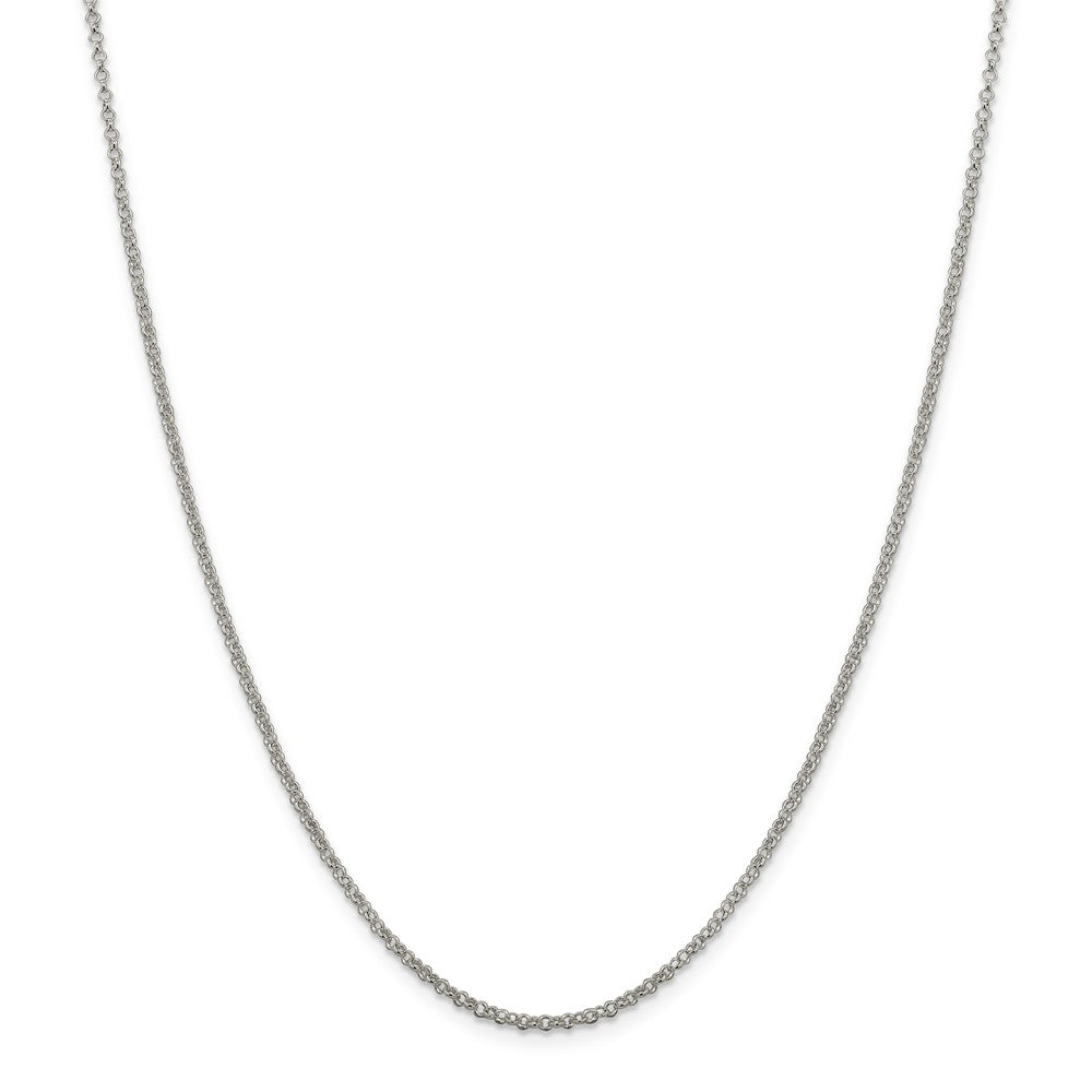 Million Charms 925 Sterling Silver 2mm Rolo Chain, Chain Length: 30 inches