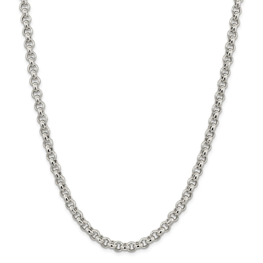 Million Charms 925 Sterling Silver 6.5mm Rolo Chain, Chain Length: 20 inches