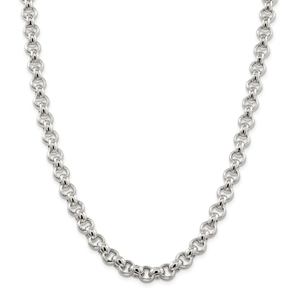 Million Charms 925 Sterling Silver 9.5mm Rolo Chain, Chain Length: 18 inches