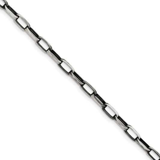 Million Charms 925 Sterling Silver Antiqued Fancy Link Bracelet, Chain Length: 8.5 inches