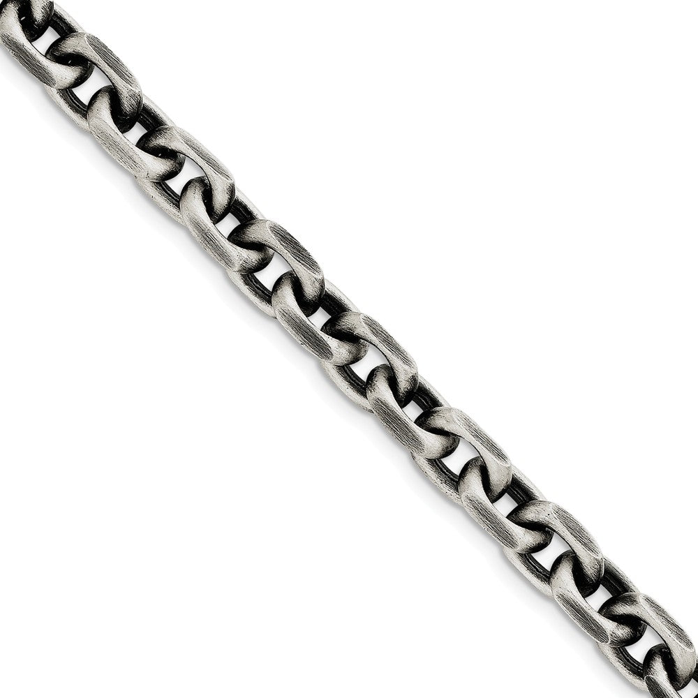 Million Charms 925 Sterling Silver Antiqued Bracelet, Chain Length: 8.5 inches