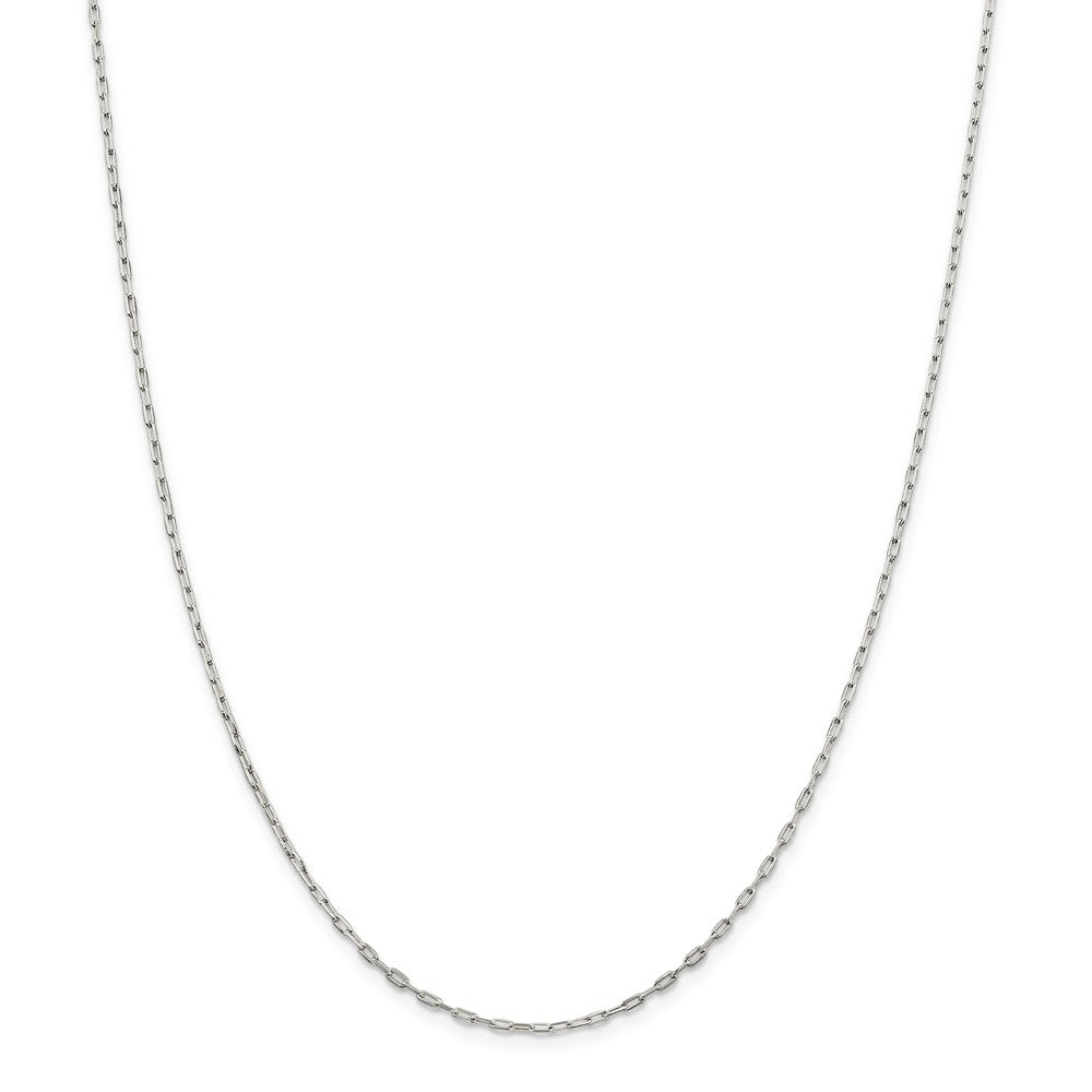Million Charms 925 Sterling Silver 1.75mm Elongated Open Link Chain, Chain Length: 30 inches