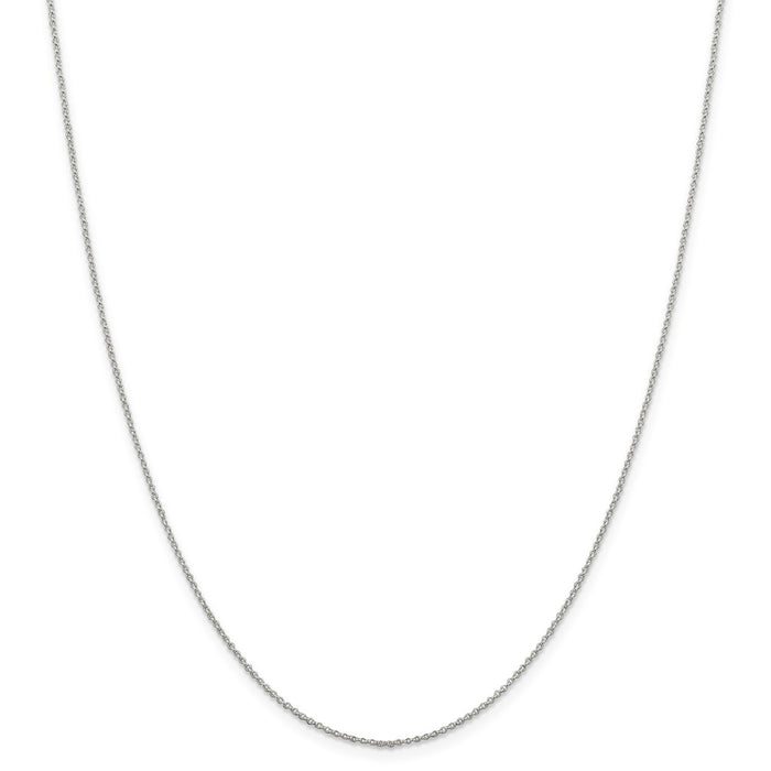 Million Charms 925 Sterling Silver 1.1mm Rolo Chain, Chain Length: 16 inches