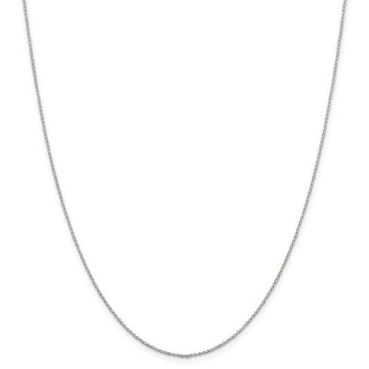 Million Charms 925 Sterling Silver 1.1mm Rolo Chain, Chain Length: 24 inches