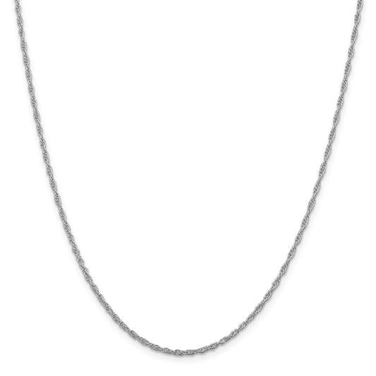 Million Charms 925 Sterling Silver Rhodium-plated 2.0mm Loose Rope Chain, Chain Length: 16 inches