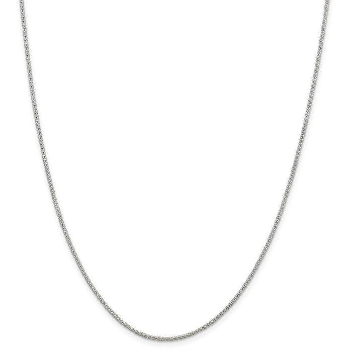 Million Charms 925 Sterling Silver 1.60mm Corona Chain, Chain Length: 16 inches