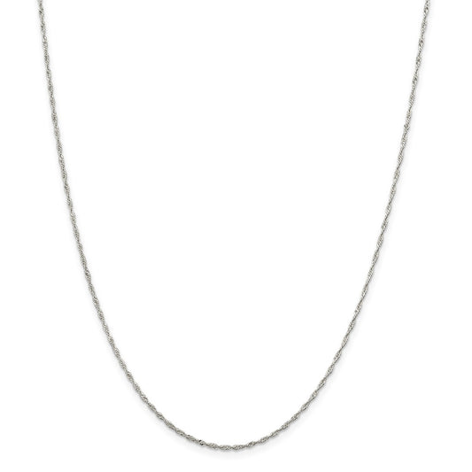 Million Charms 925 Sterling Silver 1.40mm Singapore Chain, Chain Length: 16 inches