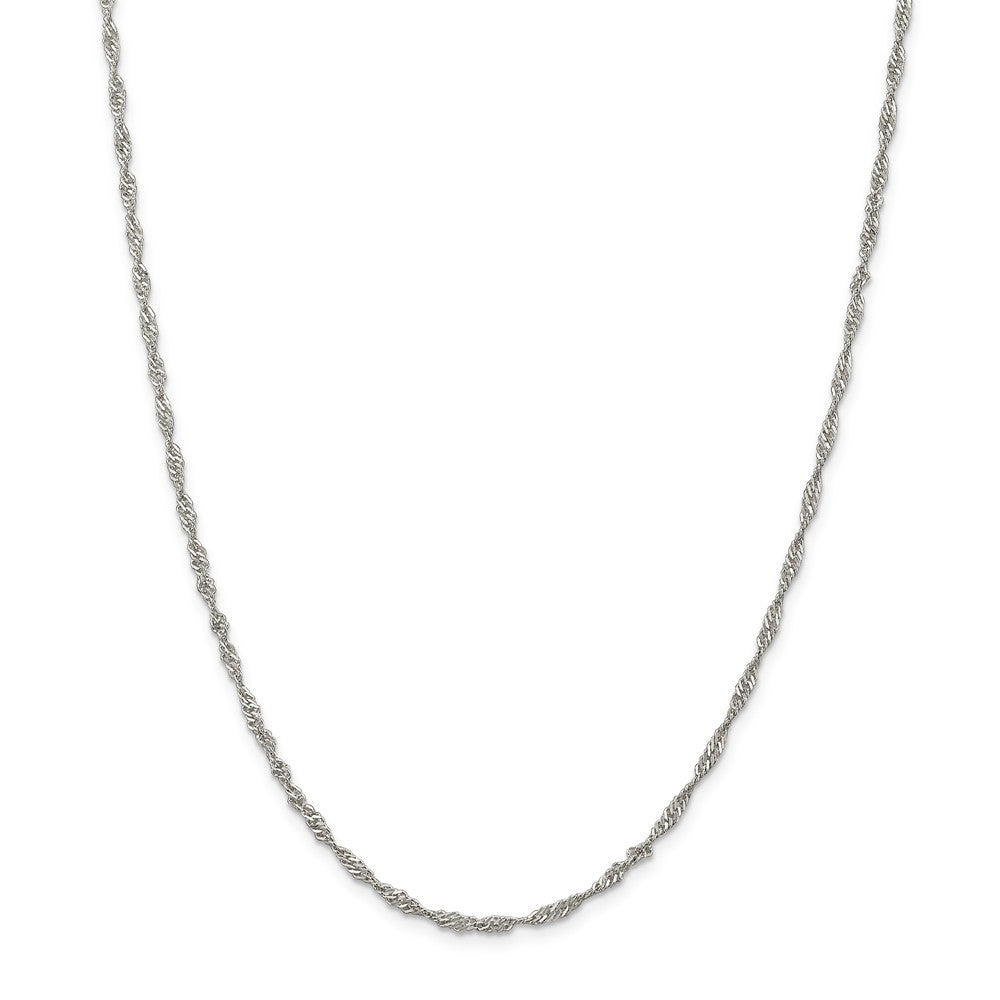 Million Charms 925 Sterling Silver 2.25mm Singapore Chain, Chain Length: 24 inches