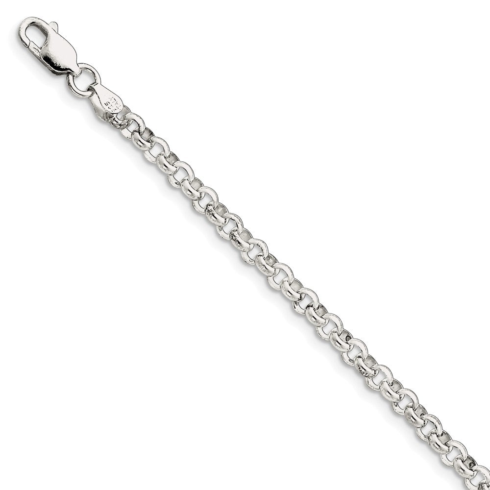 Million Charms 925 Sterling Silver 4.75mm Half Round Belcher Bracelet, Chain Length: 7 inches