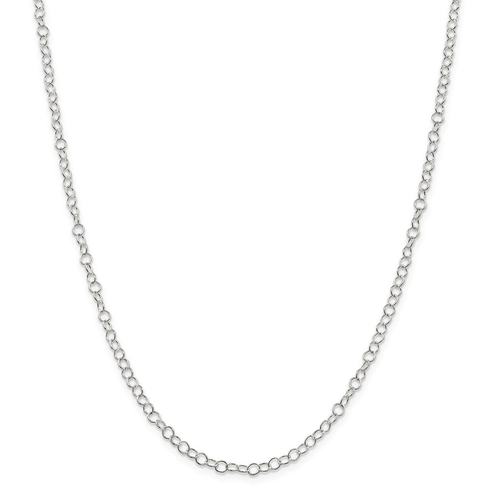 Million Charms 925 Sterling Silver 3.5mm Fancy Cable Chain, Chain Length: 16 inches