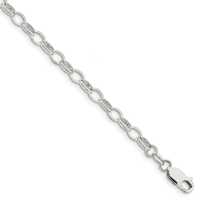 Million Charms 925 Sterling Silver 5mm Rolo Chain, Chain Length: 8 inches