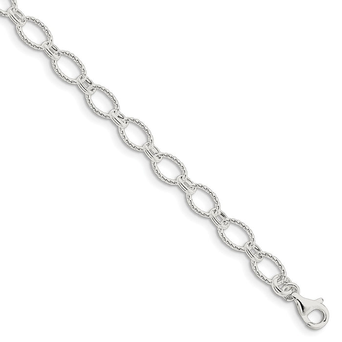 Million Charms 925 Sterling Silver Fancy Bracelet, Chain Length: 8 inches
