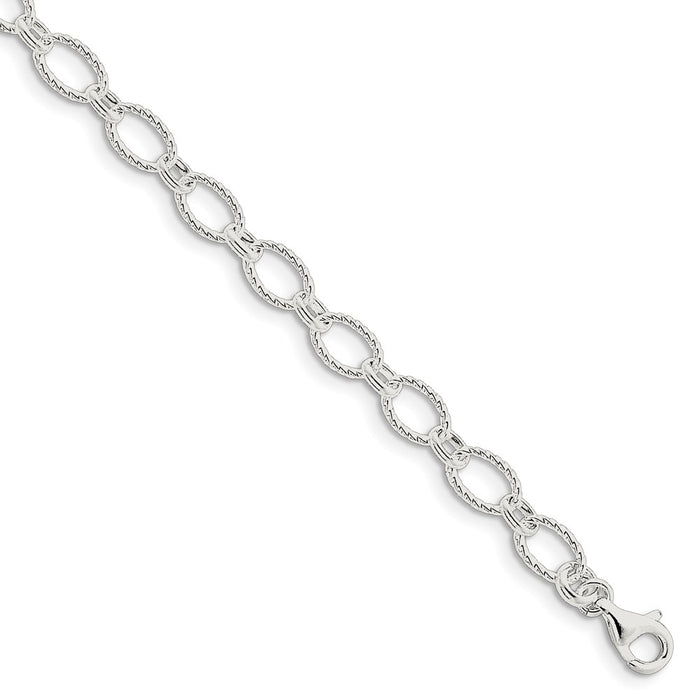 Million Charms 925 Sterling Silver Fancy Bracelet, Chain Length: 7 inches