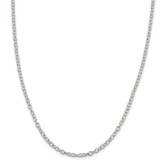 Million Charms 925 Sterling Silver 3.75mm Oval cable chain, Chain Length: 30 inches