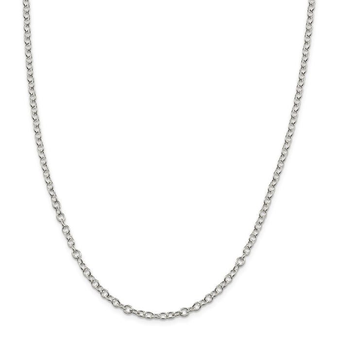 Million Charms 925 Sterling Silver 3.75mm Oval cable chain, Chain Length: 30 inches