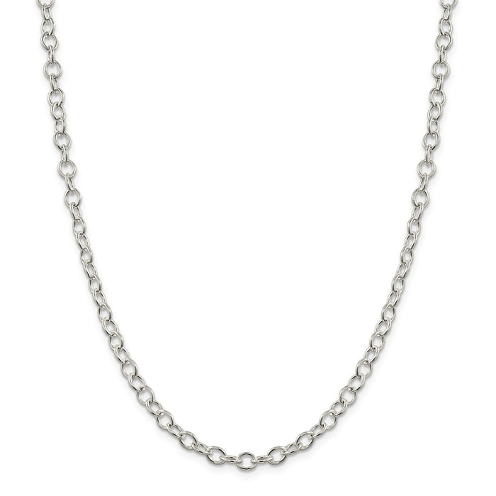 Million Charms 925 Sterling Silver 5.3mm Oval Cable Chain, Chain Length: 16 inches
