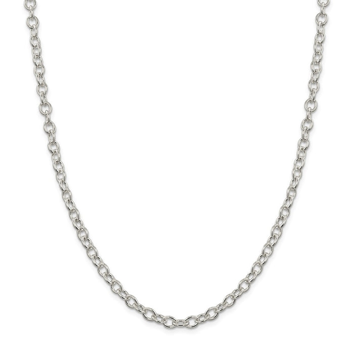 Million Charms 925 Sterling Silver 5.75mm Oval cable chain, Chain Length: 16 inches