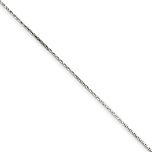 Million Charms 925 Sterling Silver 1.25mm Diamond-cut Round Franco Chain, Chain Length: 8 inches