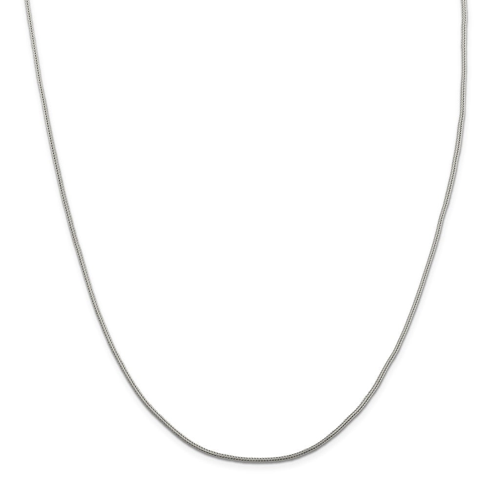Million Charms 925 Sterling Silver 1.25mm Diamond-cut Round Franco Chain, Chain Length: 20 inches