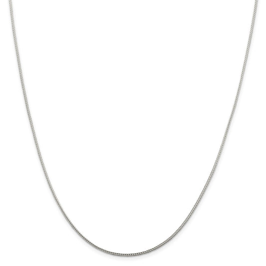 Million Charms 925 Sterling Silver 1.45mm Diamond-cut Round Franco Chain, Chain Length: 16 inches