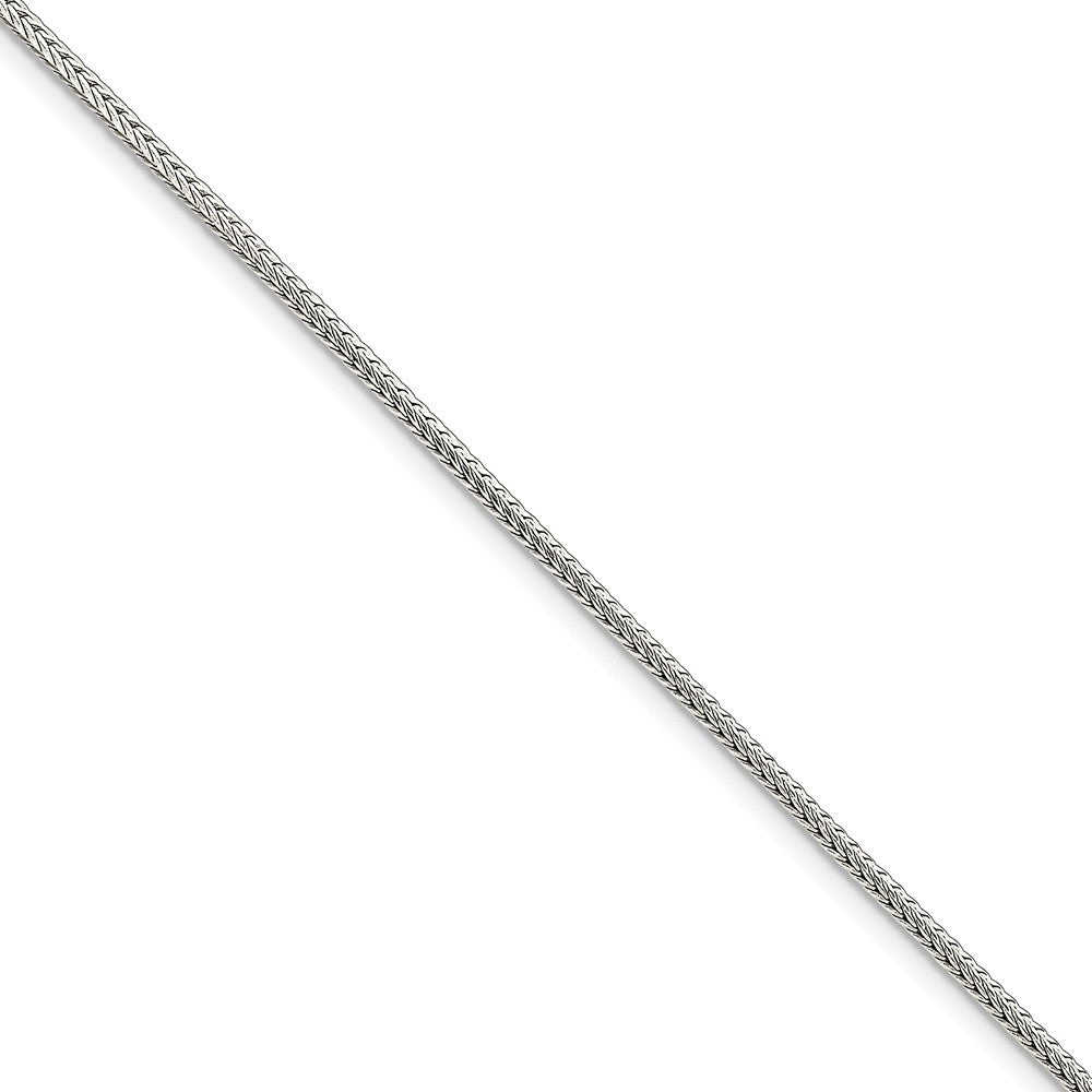 Million Charms 925 Sterling Silver 2mm Diamond-cut Round Franco Chain, Chain Length: 7 inches