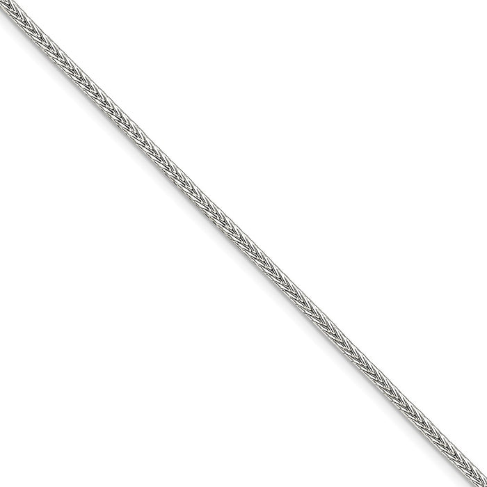 Million Charms 925 Sterling Silver 2.5mm Diamond-cut Round Franco Chain, Chain Length: 8 inches