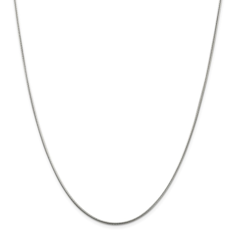 Million Charms 925 Sterling Silver 1.5mm Round Snake Chain, Chain Length: 24 inches