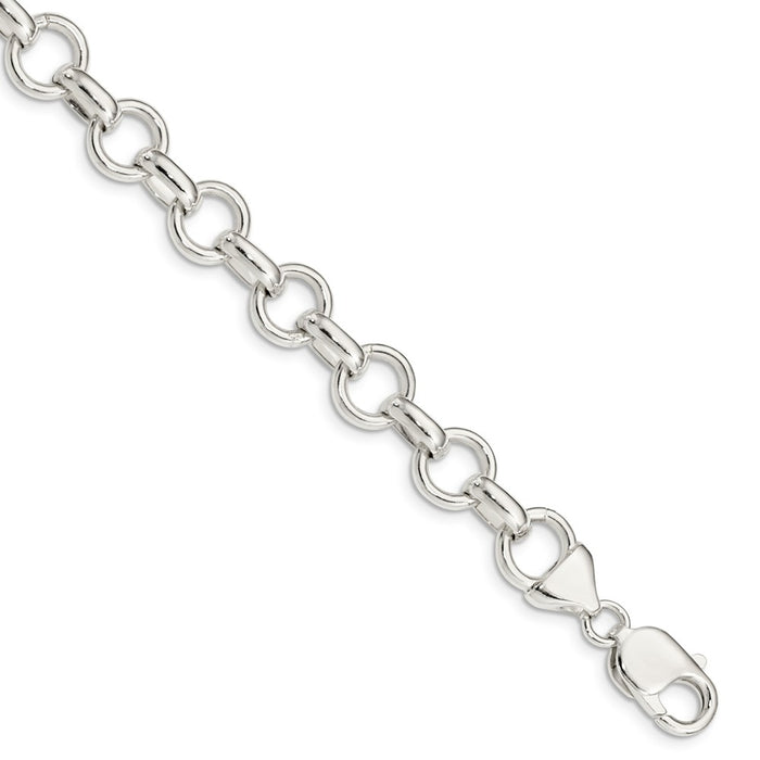 Million Charms 925 Sterling Silver Link Bracelet, Chain Length: 7.25 inches