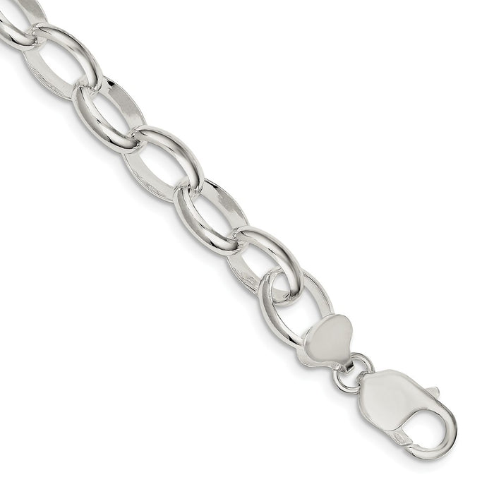 Million Charms 925 Sterling Silver Rolo Bracelet, Chain Length: 7.5 inches