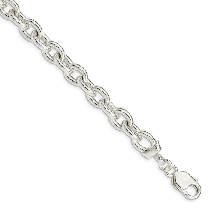 Million Charms 925 Sterling Silver Fancy Link Bracelet, Chain Length: 7.5 inches