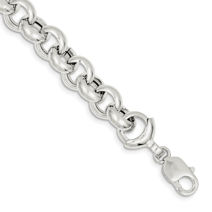Million Charms 925 Sterling Silver Fancy Link Bracelet, Chain Length: 7.75 inches