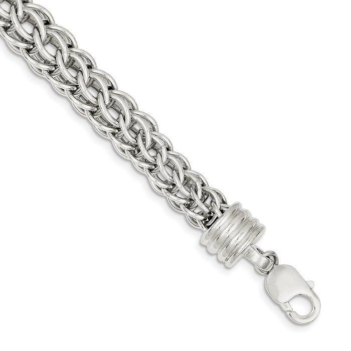 Million Charms 925 Sterling Silver Fancy Bracelet, Chain Length: 8 inches