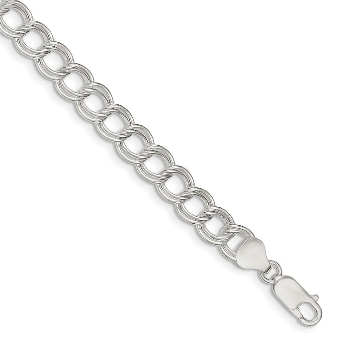 Million Charms 925 Sterling Silver Link Bracelet, Chain Length: 7.5 inches