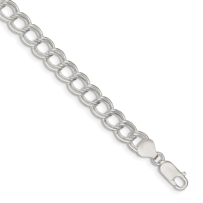 Million Charms 925 Sterling Silver Link Bracelet, Chain Length: 8.5 inches