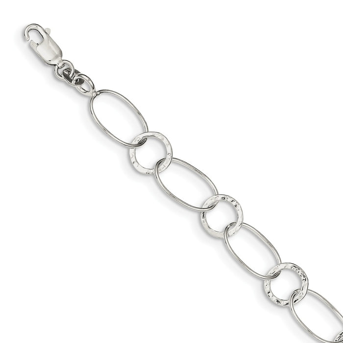 Million Charms 925 Sterling Silver Fancy Bracelet, Chain Length: 7.5 inches