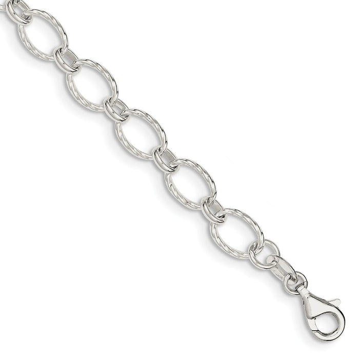 Million Charms 925 Sterling Silver Fancy Bracelet, Chain Length: 7.5 inches