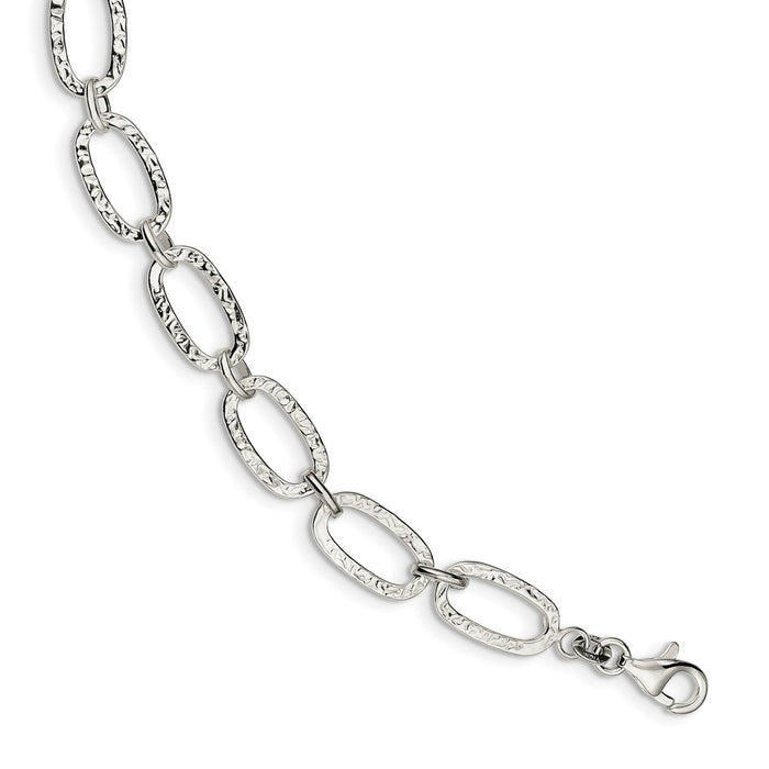 Million Charms 925 Sterling Silver Fancy Bracelet, Chain Length: 7.5 inches