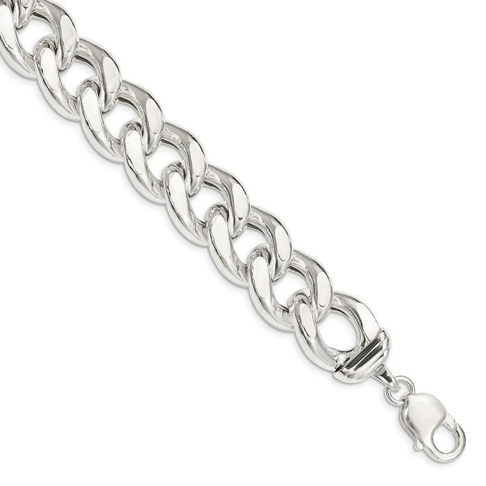 Million Charms 925 Sterling Silver Curb Bracelet, Chain Length: 9 inches