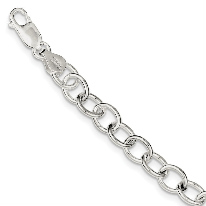 Million Charms 925 Sterling Silver Fancy Open Link Bracelet, Chain Length: 7 inches