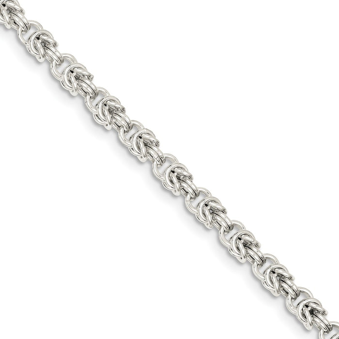 Million Charms 925 Sterling Silver Fancy Bracelet, Chain Length: 7.5 inches
