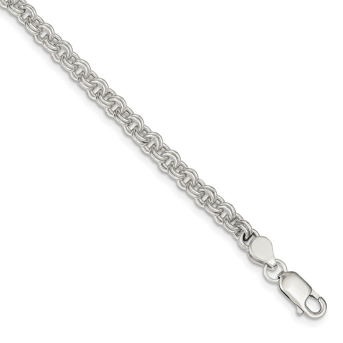 Million Charms 925 Sterling Silver 7.5inch Fancy Link Bracelet, Chain Length: 7.5 inches