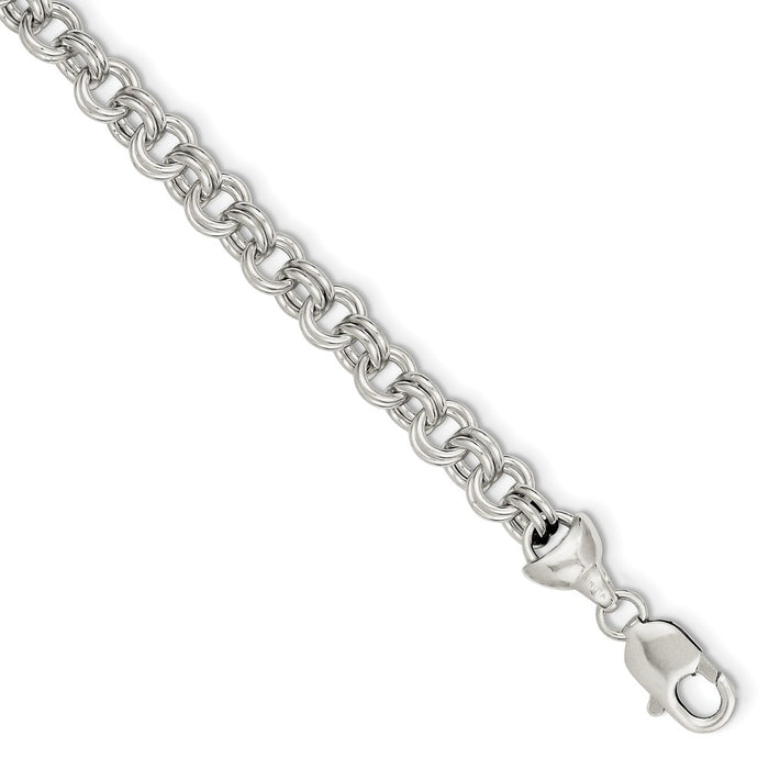 Million Charms 925 Sterling Silver 8.5inch Fancy Link Bracelet, Chain Length: 8.5 inches