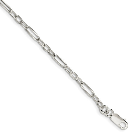 Million Charms 925 Sterling Silver 7.5inch Fancy Link Bracelet, Chain Length: 7.5 inches