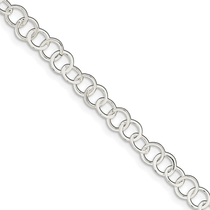 Million Charms 925 Sterling Silver 7.5inch Fancy Link Bracelet, Chain Length: 7.5 inches