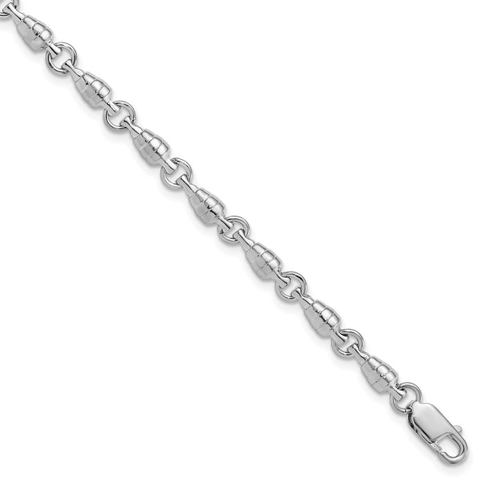 Million Charms 925 Sterling Silver Swivel Link Bracelet, 7.5" Length