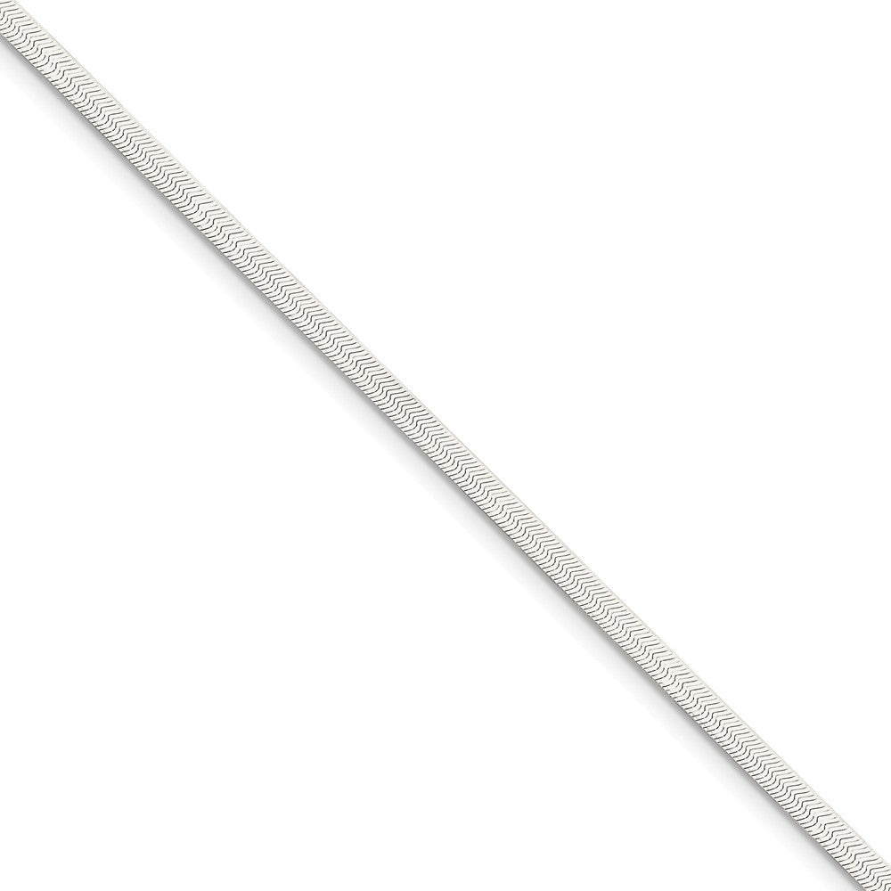Million Charms 925 Sterling Silver 3mm Magic Herringbone Chain, Chain Length: 7 inches